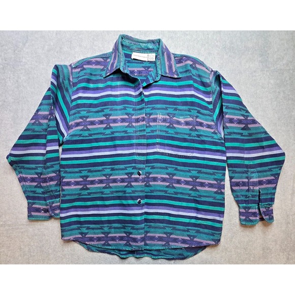 Other - Vintage Western Mens Shirt Large Clean‎ Shirt Clothing Rodeo Southwest Aztec